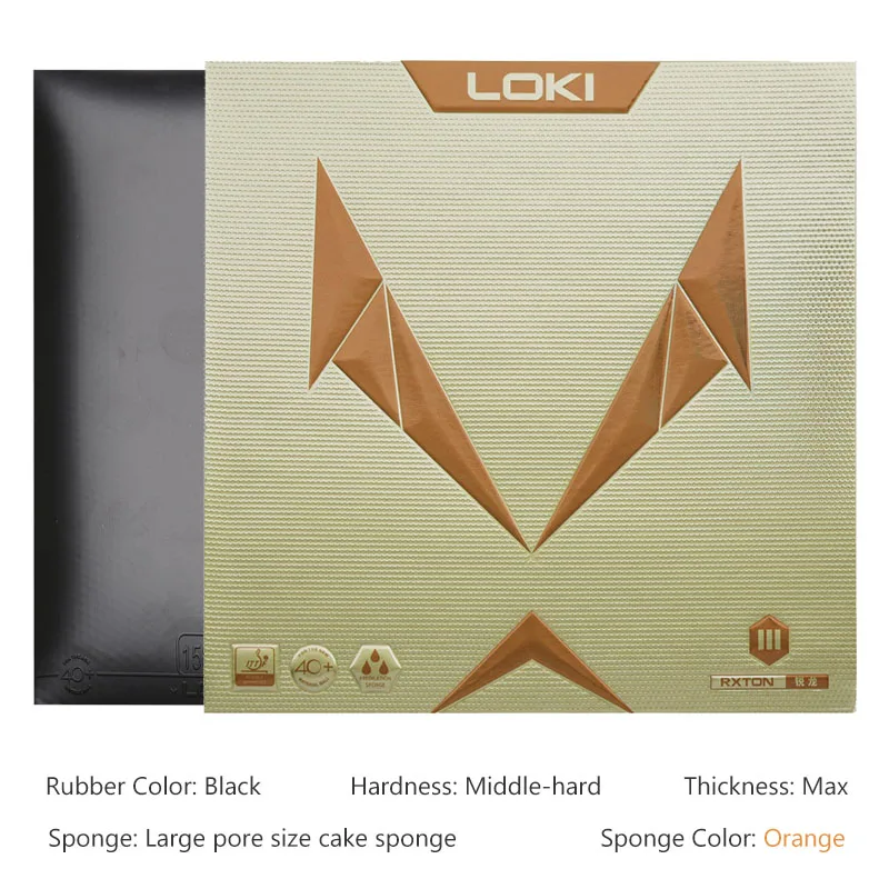 Original LOKI RXTON 1&3 Blue Pink Table Tennis Rubber Pimples-in Tacky Ping Pong Rubber with Powerful Elastic Sponge