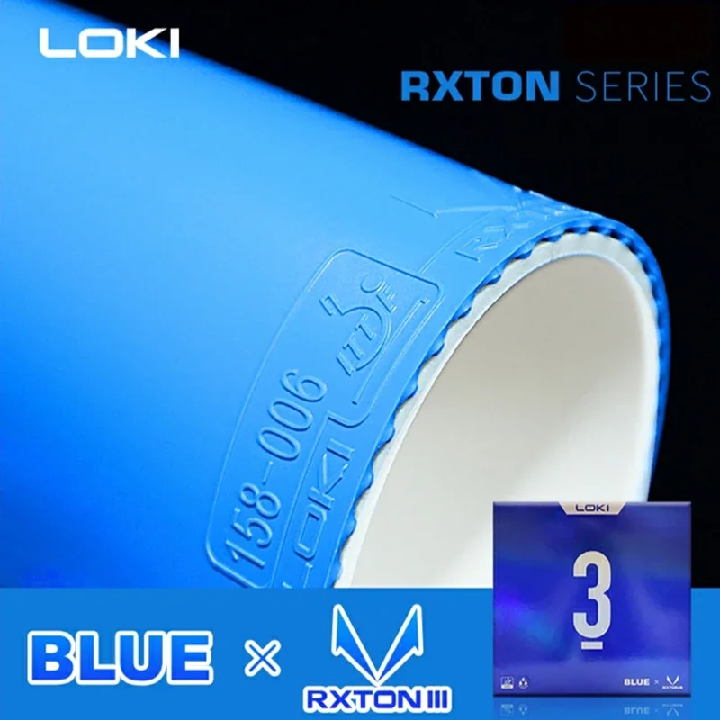 Original LOKI RXTON 1&3 Blue Pink Table Tennis Rubber Pimples-in Tacky Ping Pong Rubber with Powerful Elastic Sponge