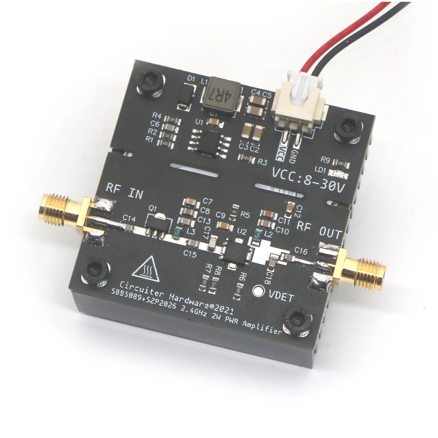 SBB5089 SZP2026 2.4G 2W RF POWER Amplifier WIFI InGaP Amplifier 23DB Gain 12V 24V DC 2.4GHZ Bluetooth Image Transfer HAM Radio