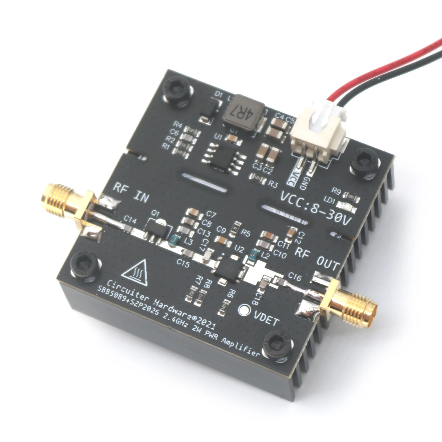 SBB5089 SZP2026 2.4G 2W RF POWER Amplifier WIFI InGaP Amplifier 23DB Gain 12V 24V DC 2.4GHZ Bluetooth Image Transfer HAM Radio