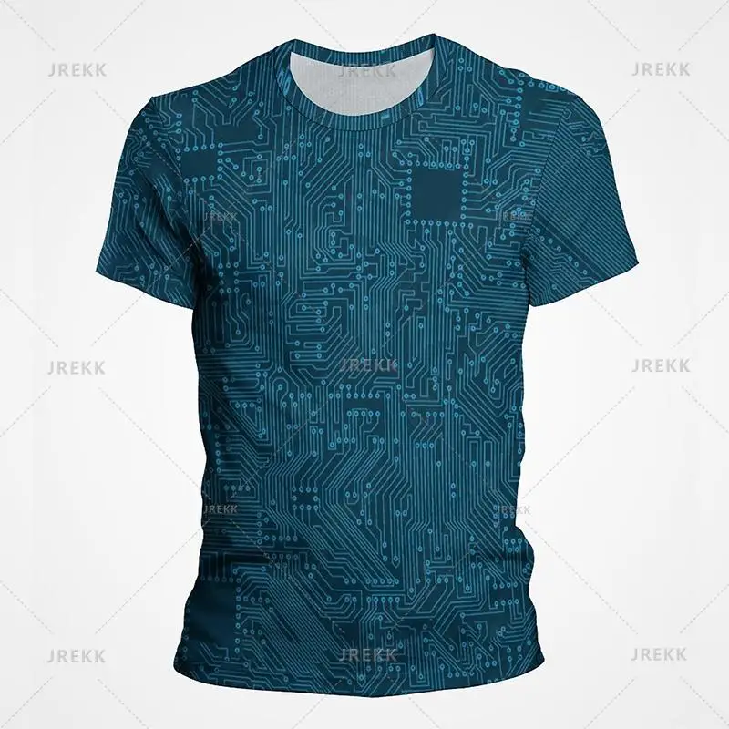 3D Motherboard CPU Processor Line Circuit Board Printing Tees Fashion Streetwear Graphic T-shirts Men Women Summer New T Shirt