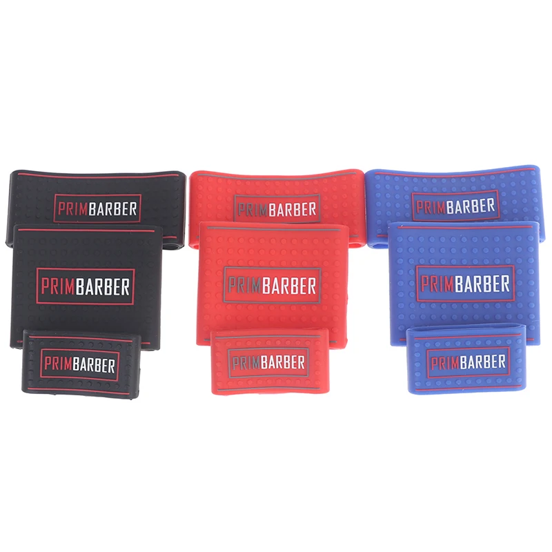 3Pcs/set Barber Clipper Grip Bands Silicone Non-slip Sleeve 3 Sizes Hair Trimmer Anti-slip Ring