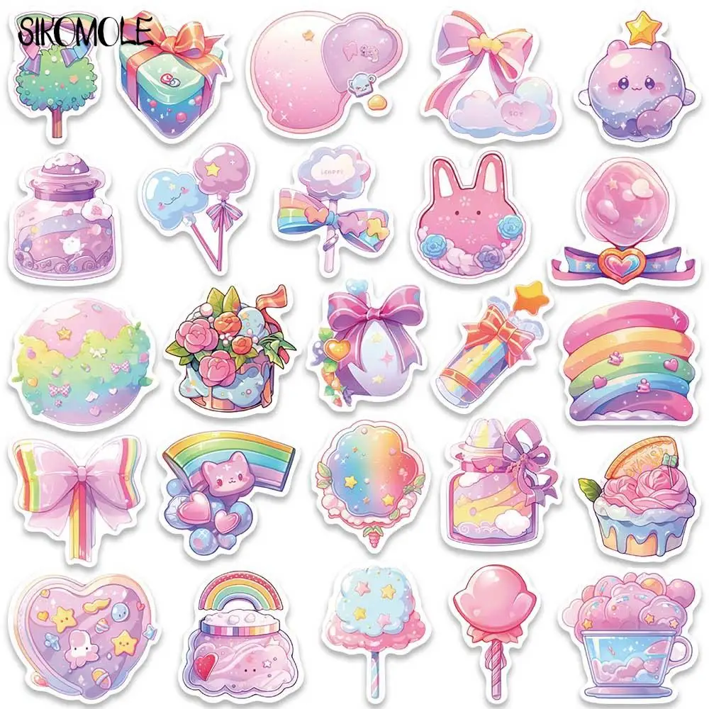 10/30/50PCS Cartoon Pink Cute Candy Item Stickers Kawaii DIY Travel Luggage Guitar Fridge Laptop Graffiti Sticker Kids Decals