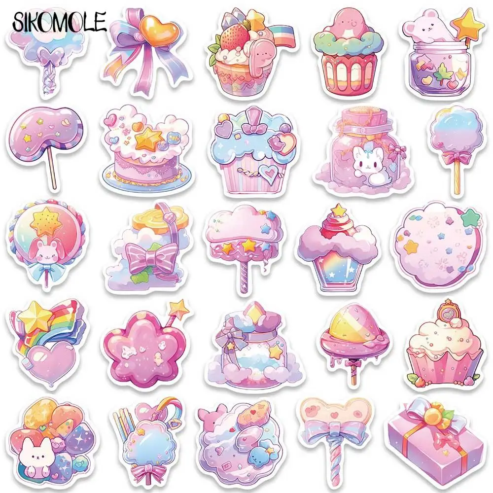 10/30/50PCS Cartoon Pink Cute Candy Item Stickers Kawaii DIY Travel Luggage Guitar Fridge Laptop Graffiti Sticker Kids Decals
