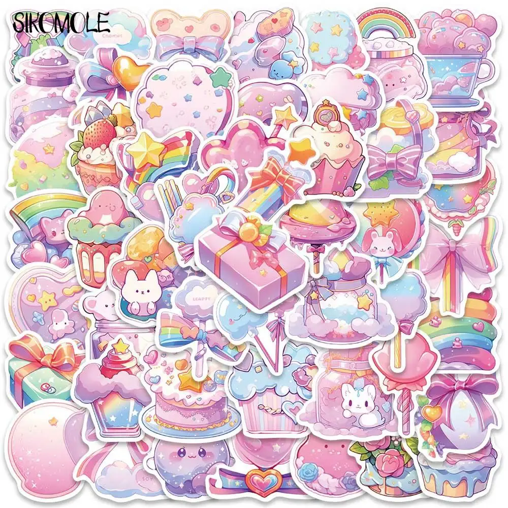 10/30/50PCS Cartoon Pink Cute Candy Item Stickers Kawaii DIY Travel Luggage Guitar Fridge Laptop Graffiti Sticker Kids Decals