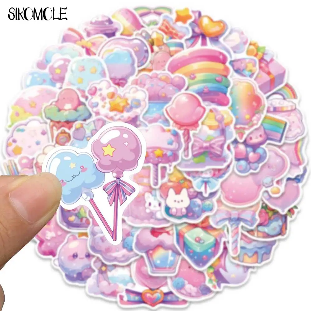 10/30/50PCS Cartoon Pink Cute Candy Item Stickers Kawaii DIY Travel Luggage Guitar Fridge Laptop Graffiti Sticker Kids Decals