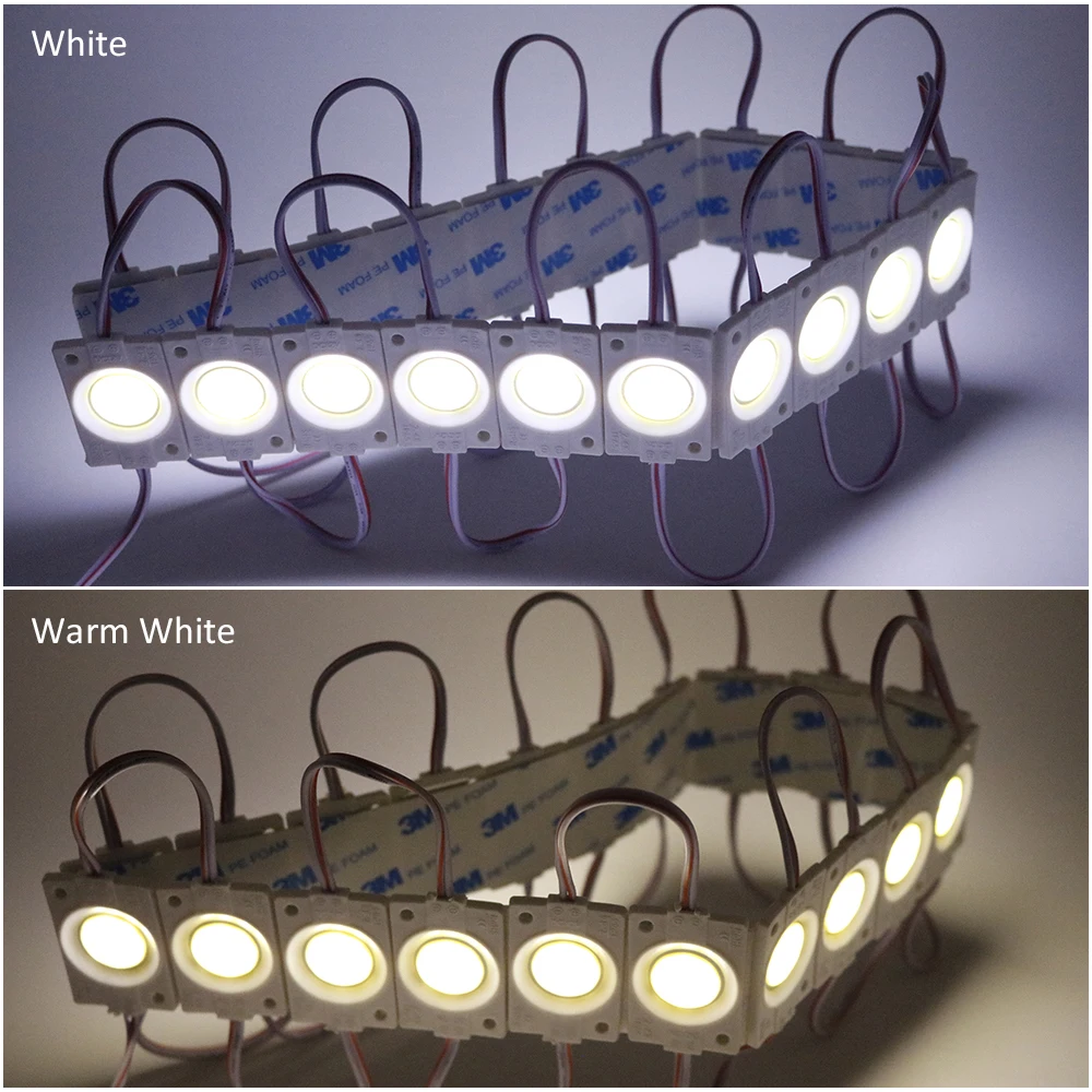 LED Module 12V COB Light Advertisement Design Sign Backlight Shop Banner Waterproof IP65 White Red Green Blue Yellow Pink 10pcs