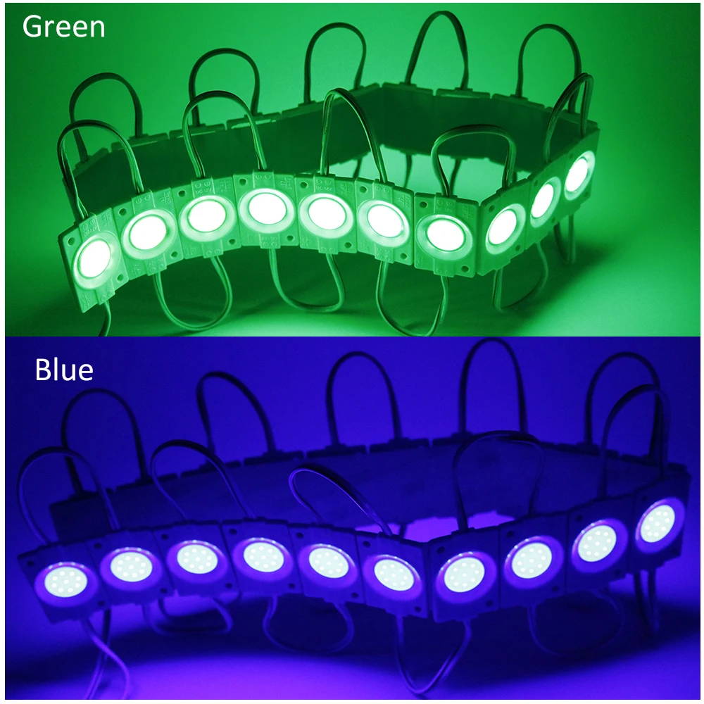 LED Module 12V COB Light Advertisement Design Sign Backlight Shop Banner Waterproof IP65 White Red Green Blue Yellow Pink 10pcs