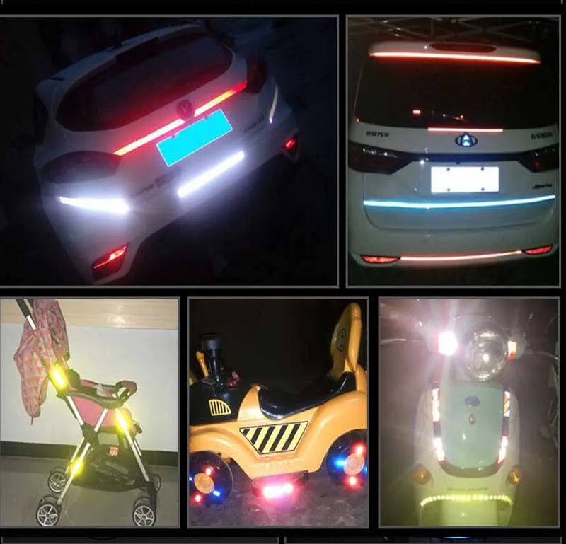 1cm*8m Reflective Tapes 9 Colors Reflectors Warning Tape Night Safety Sticker White Blue Red Yellow Orange Green For Bicycle Car