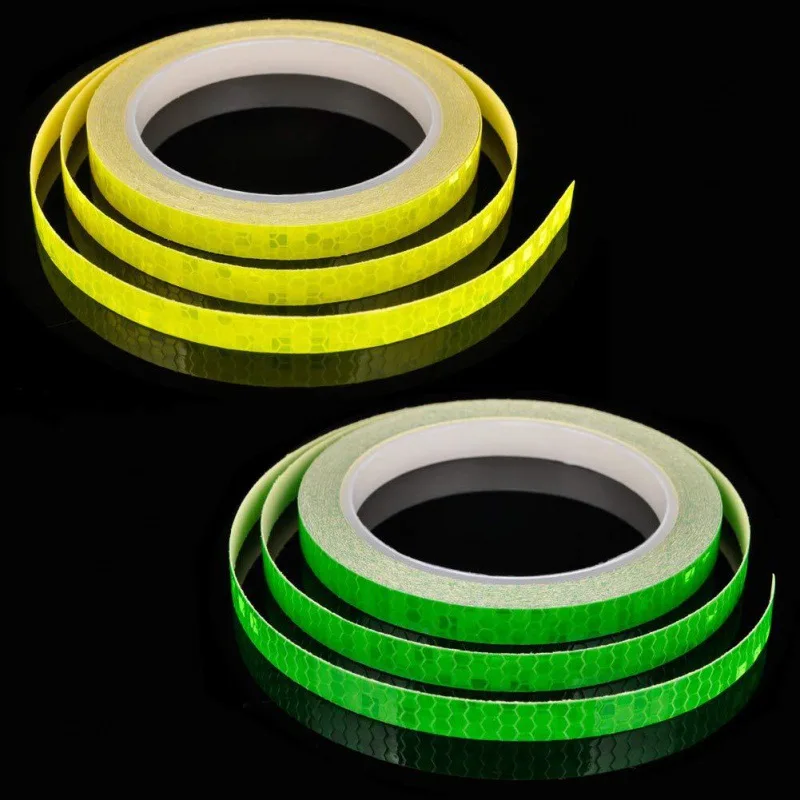 1cm*8m Reflective Tapes 9 Colors Reflectors Warning Tape Night Safety Sticker White Blue Red Yellow Orange Green For Bicycle Car
