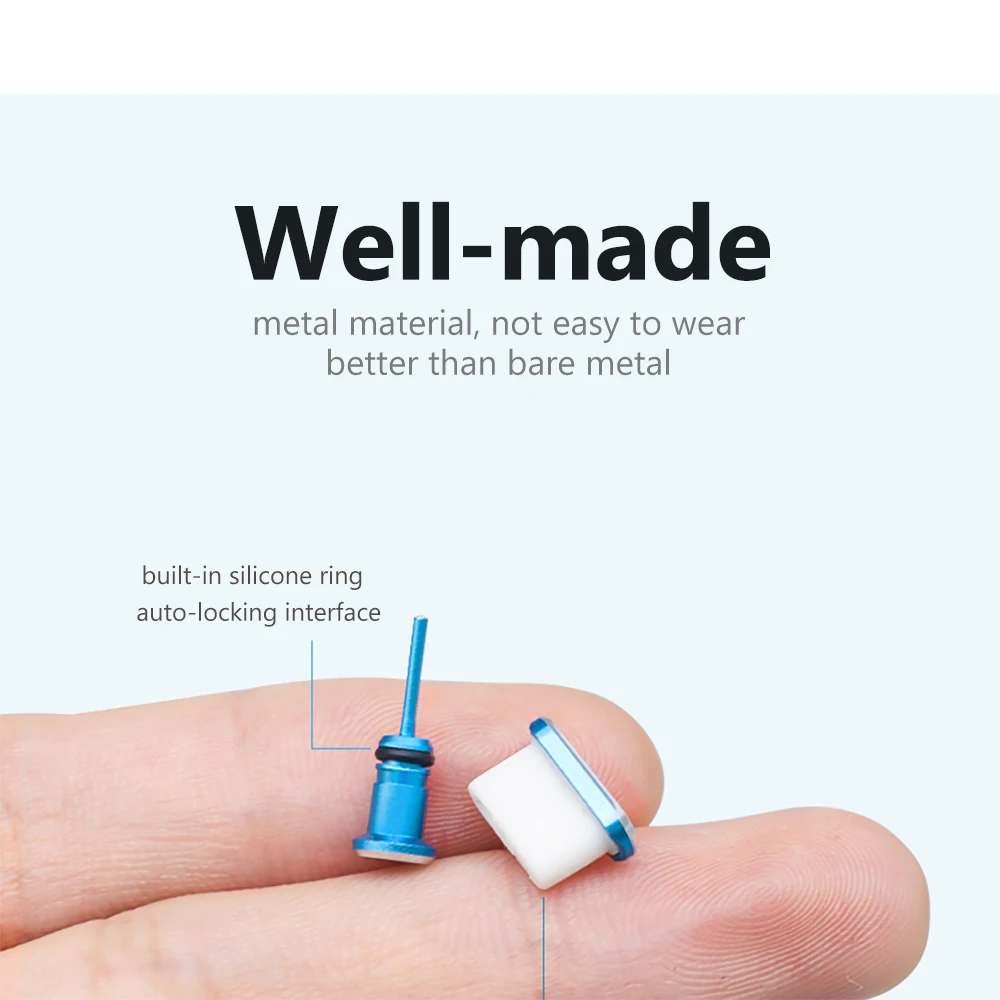 Type C Phone Dust Plug Set USB Type-C Port and 3.5mm Earphones Jack Plug For Samsung Huawei Xiaomi for iPhone ipad Apple Airpods