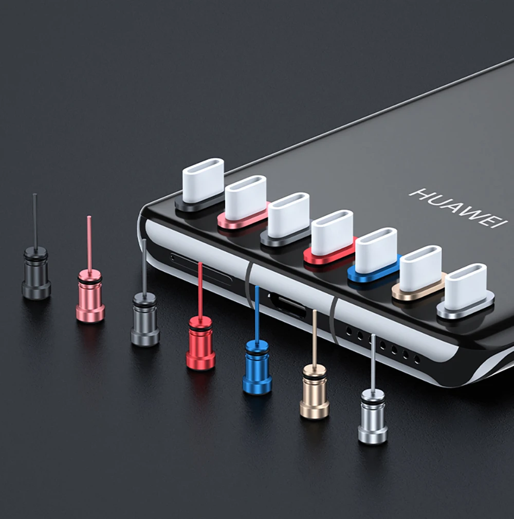 Type C Phone Dust Plug Set USB Type-C Port and 3.5mm Earphones Jack Plug For Samsung Huawei Xiaomi for iPhone ipad Apple Airpods