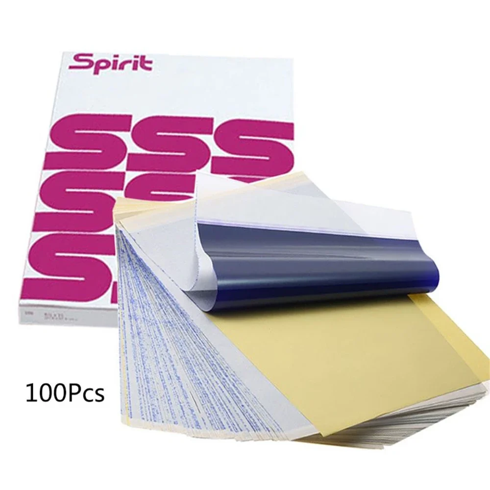 10/15/100pcs Tattoo Transfer Paper Transfer Stencil Paper Tattoo Copier 4 Layers A4 Size Tool for Tattooists Tattoo Supplies