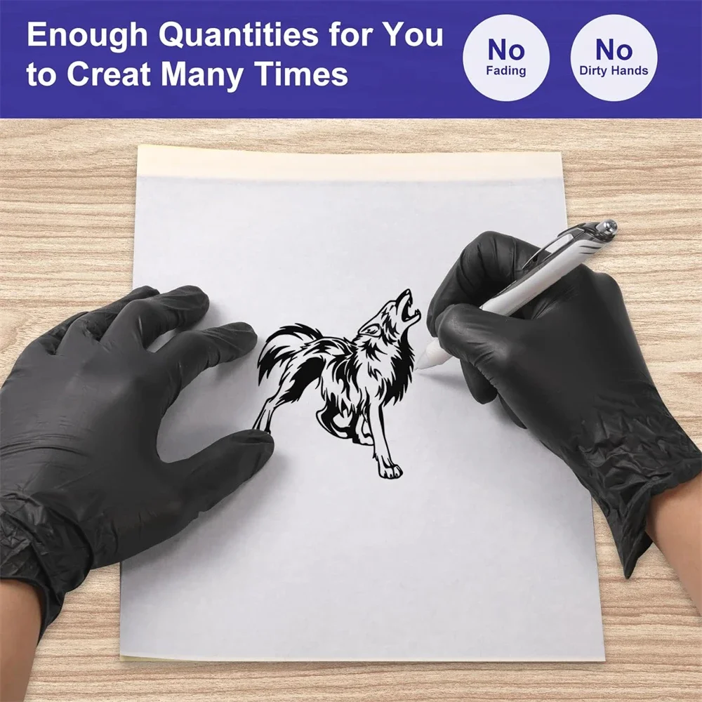 10/15/100pcs Tattoo Transfer Paper Transfer Stencil Paper Tattoo Copier 4 Layers A4 Size Tool for Tattooists Tattoo Supplies