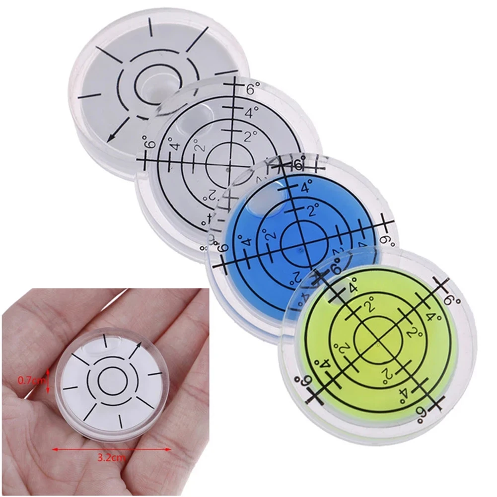 1pc 32x7mm Universal Level Spirit Level Bubble Bullseye Level Bubble Spirit Level Round Circular Measuring Meter Measuring Tool