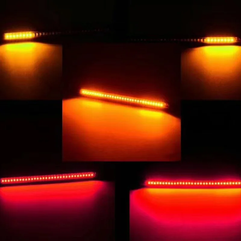 Flexible 48 LED Motorcycle Light Bar Strip Tail Turn Signal Tail Rear Brake Stop Bulb Lamp Brake Light 12V