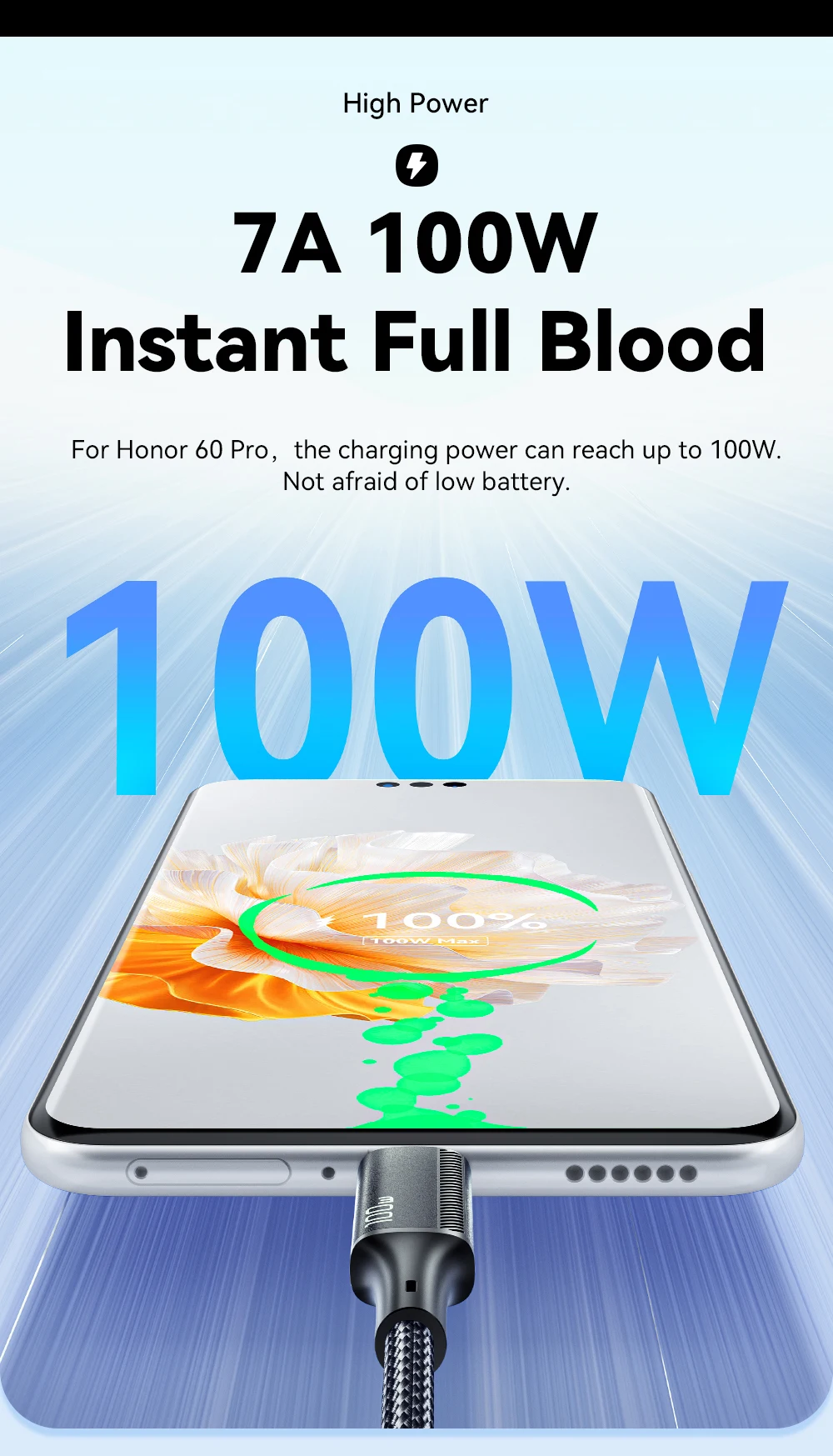 Essager 100W 7A USB Type C Fast Charger Cable 3 in 1 Fast Charging Cable for iPhone 15 14 13 12 ProMax Samsung Xiaomi Macbook