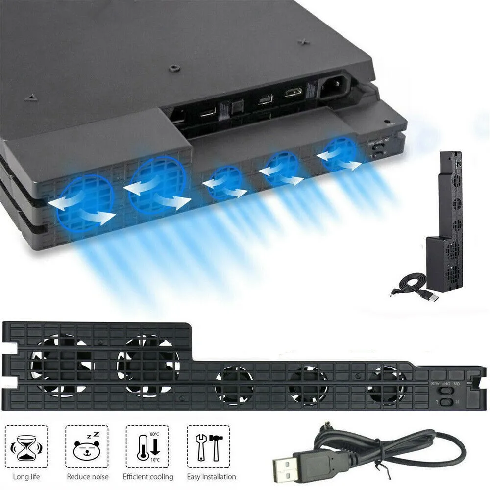 Base Fan Stand For Sony PS4 Pro Slim Game Console Play Station Playstation PS 4 Cooling Support Cooler Accessories Holder Gaming