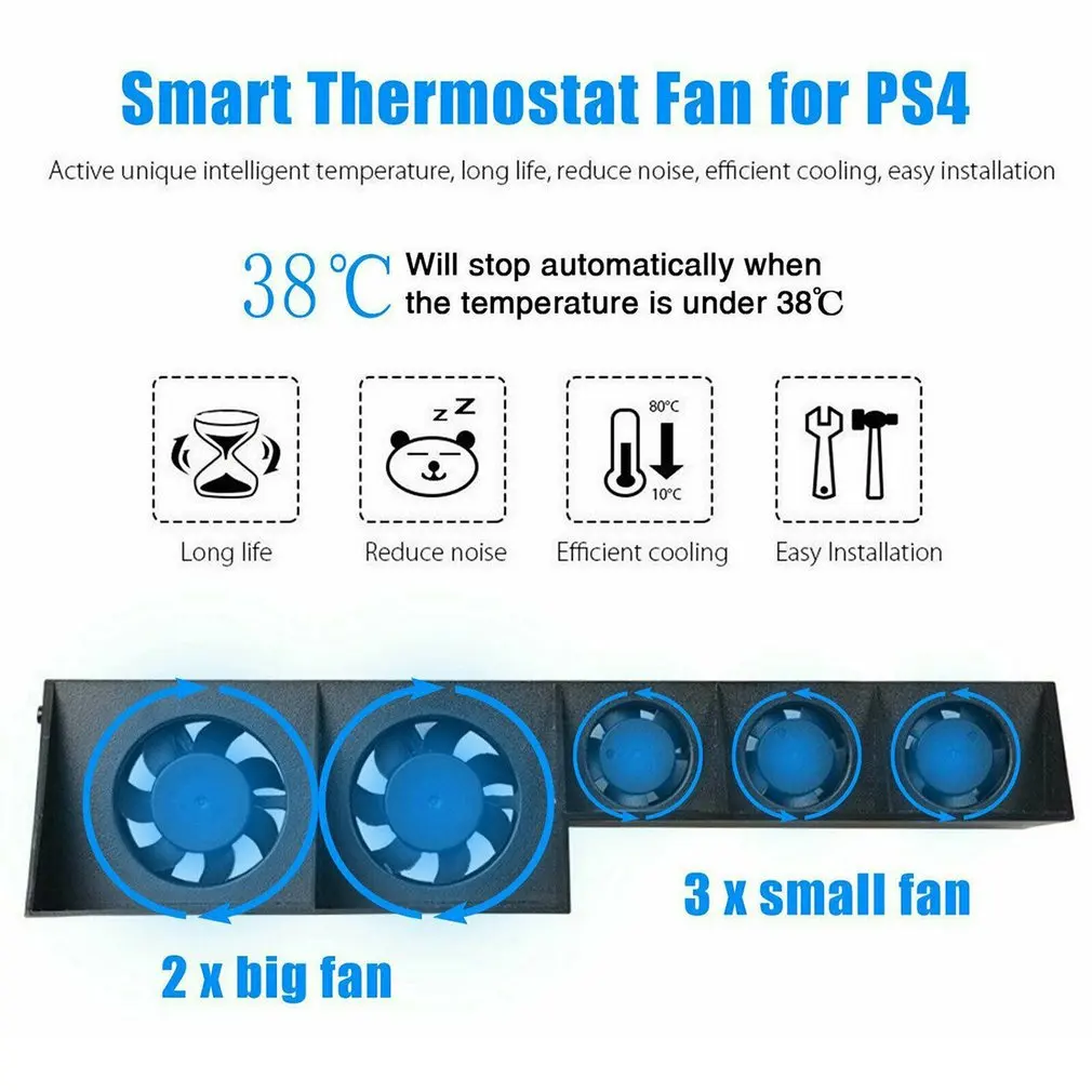 Base Fan Stand For Sony PS4 Pro Slim Game Console Play Station Playstation PS 4 Cooling Support Cooler Accessories Holder Gaming