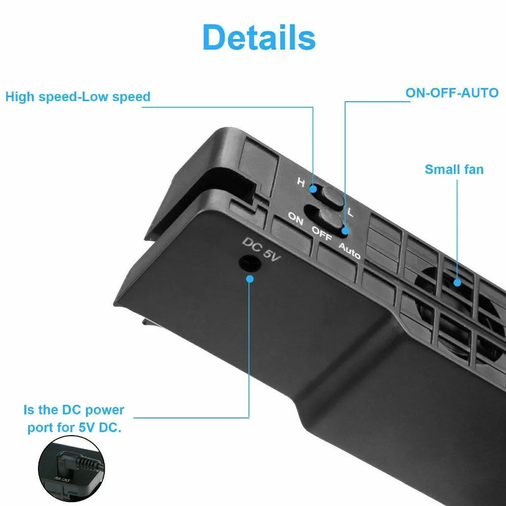Base Fan Stand For Sony PS4 Pro Slim Game Console Play Station Playstation PS 4 Cooling Support Cooler Accessories Holder Gaming