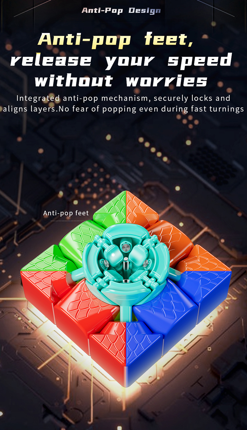 [Picube] MoYu RS3M V5 3x3x3 Magnetic Magic Cube Professional Cubo Magic Speed 3x3 Cube RS3M Moyu Cubing Puzzle Toys
