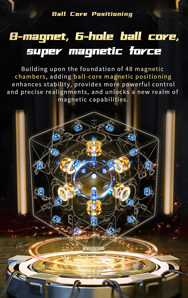 [Picube] MoYu RS3M V5 3x3x3 Magnetic Magic Cube Professional Cubo Magic Speed 3x3 Cube RS3M Moyu Cubing Puzzle Toys