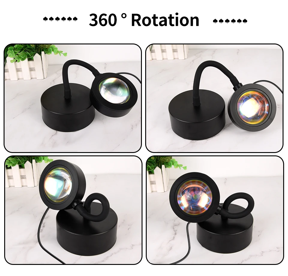 Smart Sunset Lamp Tuya LED Night Ligh USB RGB Smart Life APP Remote Projection For Room Decoration Photography Festival Birth