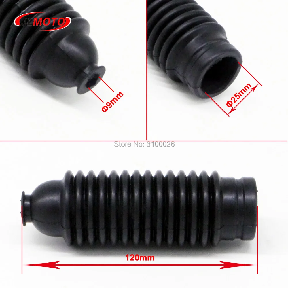 Gear Rack and Pinion Bellows Kit Rubber Gear Boot Cover Fit For Steering Gear Rack and Pinion UTV ATV Buggy Go Kart Golf Bike