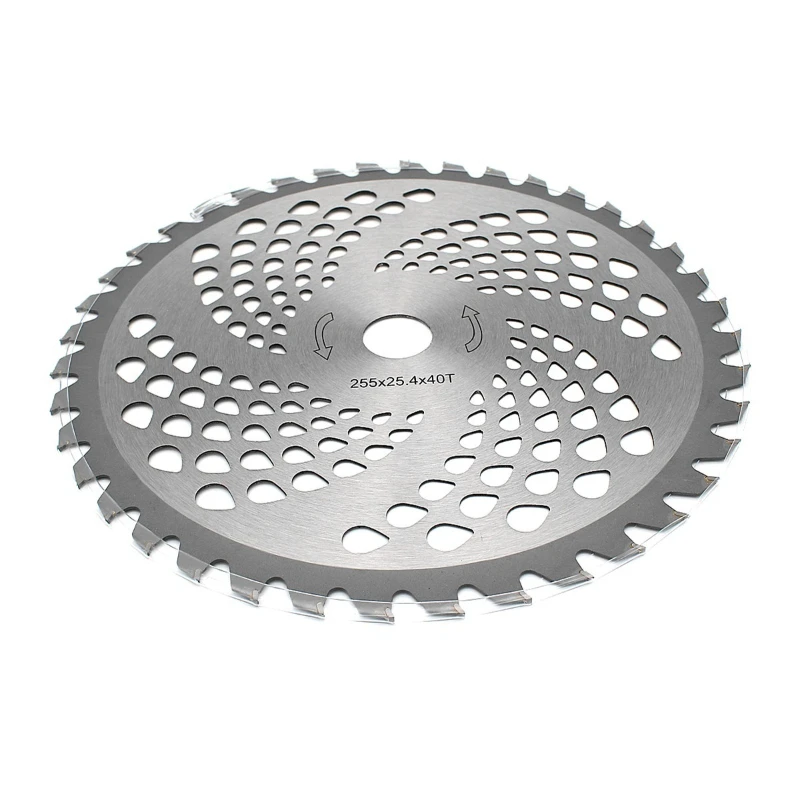 Garden Power Tool Brush Cutter Accessories 1 Inch Aperture and 10 Inch Outer Diameter 40 Teeth Alloy Brushcutter Blade