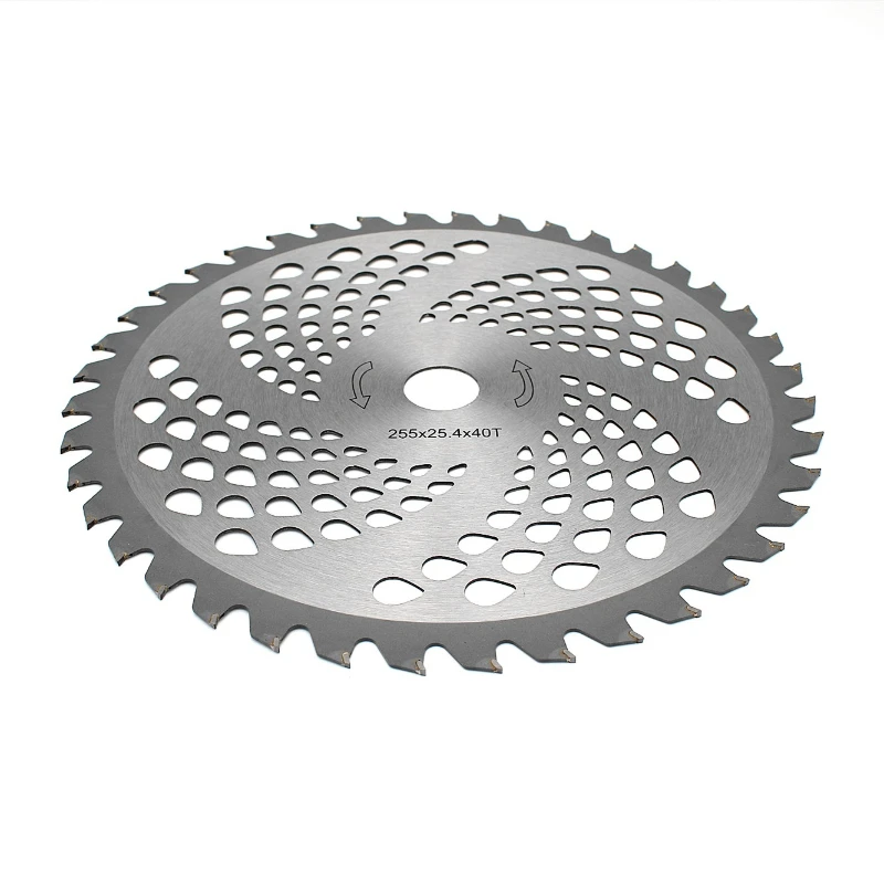 Garden Power Tool Brush Cutter Accessories 1 Inch Aperture and 10 Inch Outer Diameter 40 Teeth Alloy Brushcutter Blade