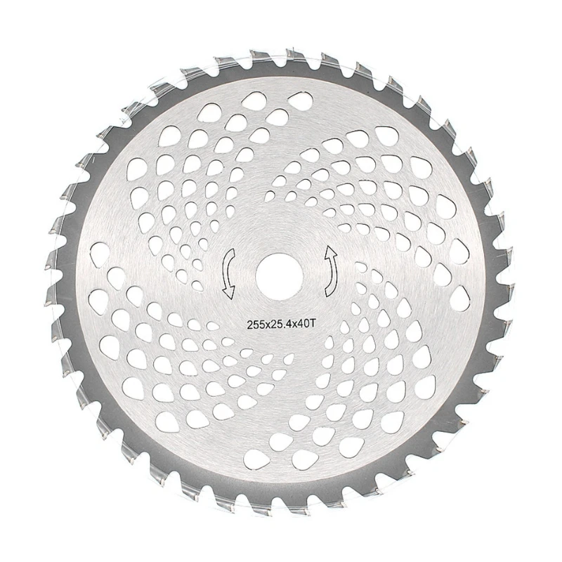 Garden Power Tool Brush Cutter Accessories 1 Inch Aperture and 10 Inch Outer Diameter 40 Teeth Alloy Brushcutter Blade