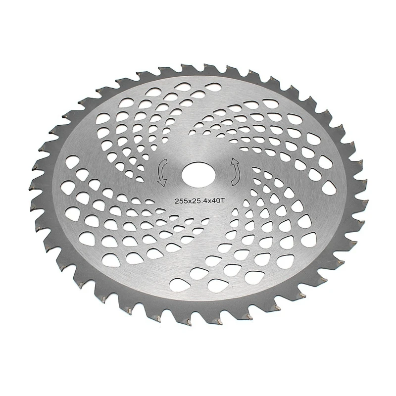 Garden Power Tool Brush Cutter Accessories 1 Inch Aperture and 10 Inch Outer Diameter 40 Teeth Alloy Brushcutter Blade