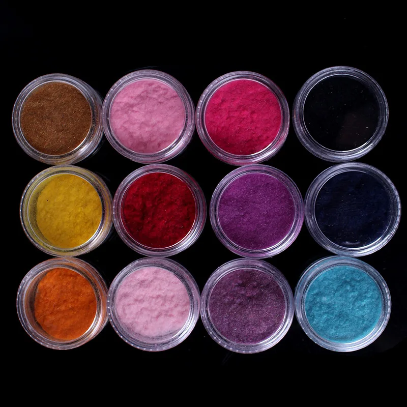 24 Boxes 3D Flocking Velvet Powder Villus Powder for Nail Art Decoration Nail Art Glitter Velvet Flocking Powder 2.5ml/Box BPB11