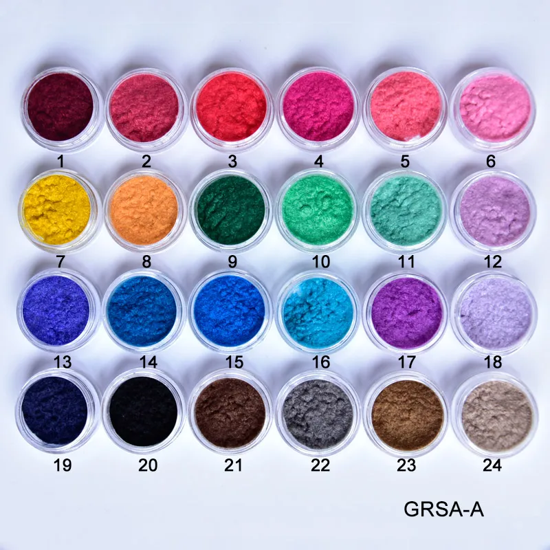 24 Boxes 3D Flocking Velvet Powder Villus Powder for Nail Art Decoration Nail Art Glitter Velvet Flocking Powder 2.5ml/Box BPB11