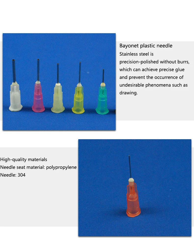 50pcs Dispensing Tip Liquid Dispenser Syringe Blunt Needles 14G-30G Gauge Glue for Mixing Many