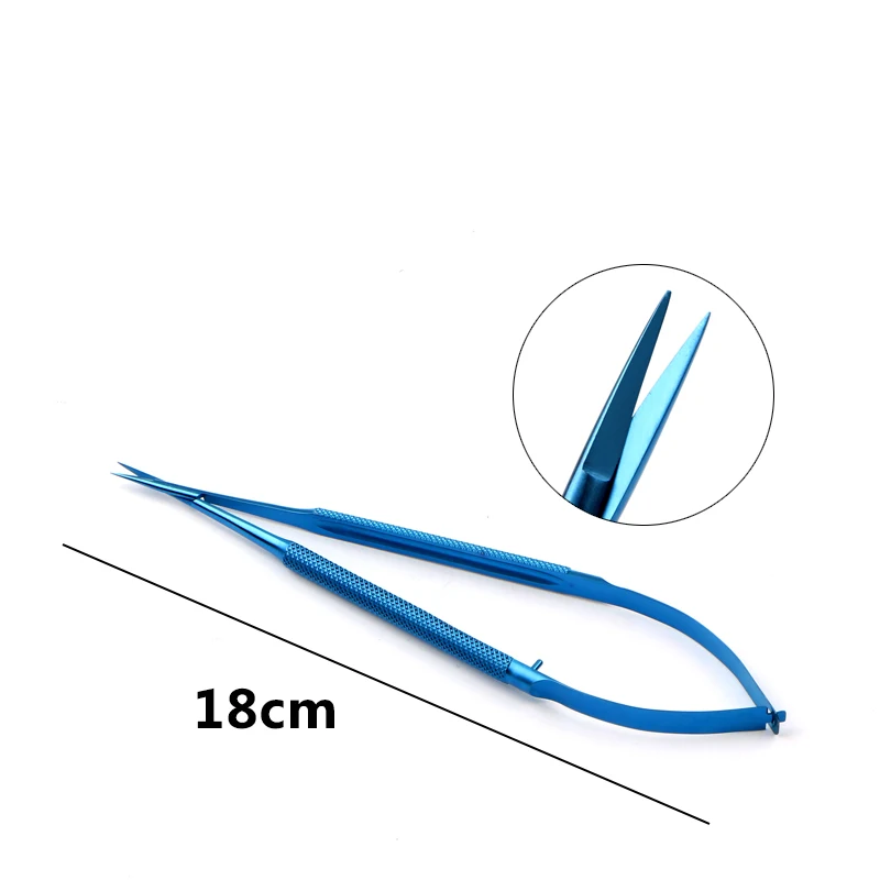 Titanium 12.5cm-18cm Dental scissors Ophthalmic Micro Cornea scissors Surgery tool Ophthalmic Instrument