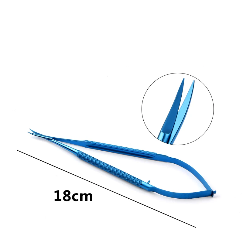 Titanium 12.5cm-18cm Dental scissors Ophthalmic Micro Cornea scissors Surgery tool Ophthalmic Instrument