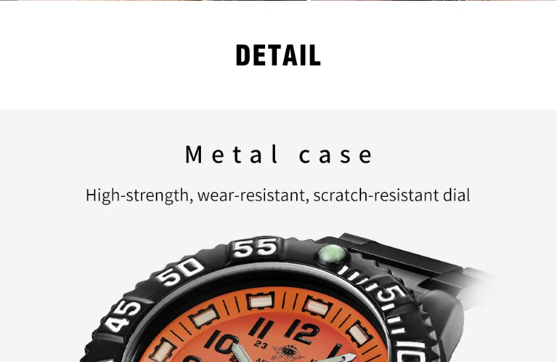 Addies Men Military Watches Leisure Outdoor Sports Luminous Watch Multi-functional Nylon Steel Strap Waterproof Men's Quartz Wat