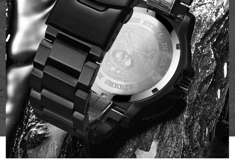 Addies Men Military Watches Leisure Outdoor Sports Luminous Watch Multi-functional Nylon Steel Strap Waterproof Men's Quartz Wat
