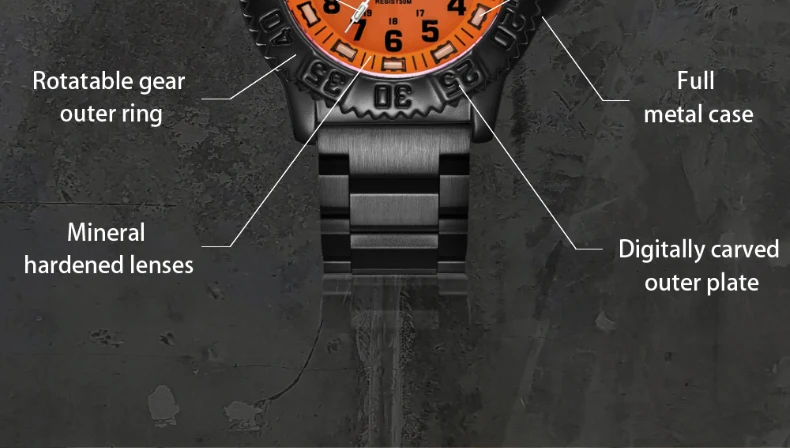 Addies Men Military Watches Leisure Outdoor Sports Luminous Watch Multi-functional Nylon Steel Strap Waterproof Men's Quartz Wat