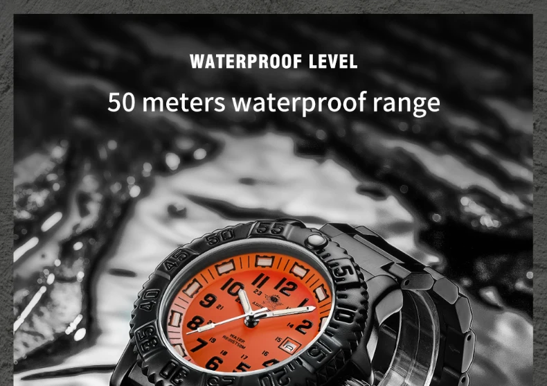 Addies Men Military Watches Leisure Outdoor Sports Luminous Watch Multi-functional Nylon Steel Strap Waterproof Men's Quartz Wat