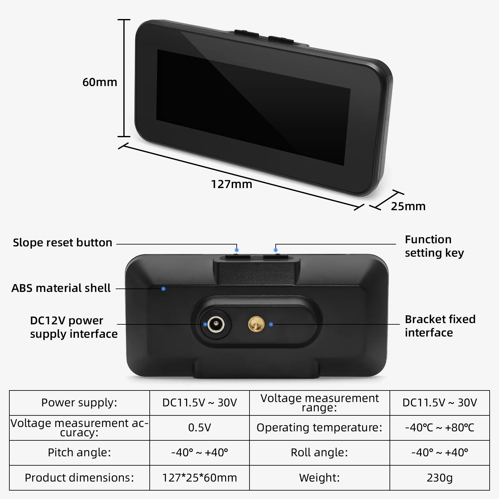 M60 Digital Speed Slope Meter Inclinometer M50 With GPS Speedometer Compass For off road accessories 4x4 On-board Computer