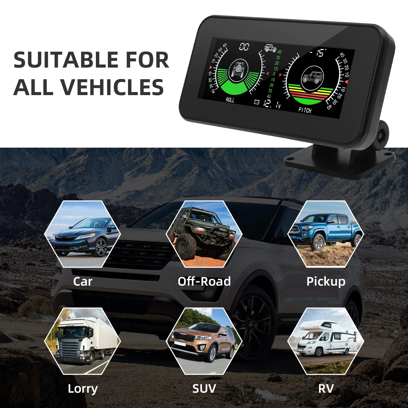 M60 Digital Speed Slope Meter Inclinometer M50 With GPS Speedometer Compass For off road accessories 4x4 On-board Computer