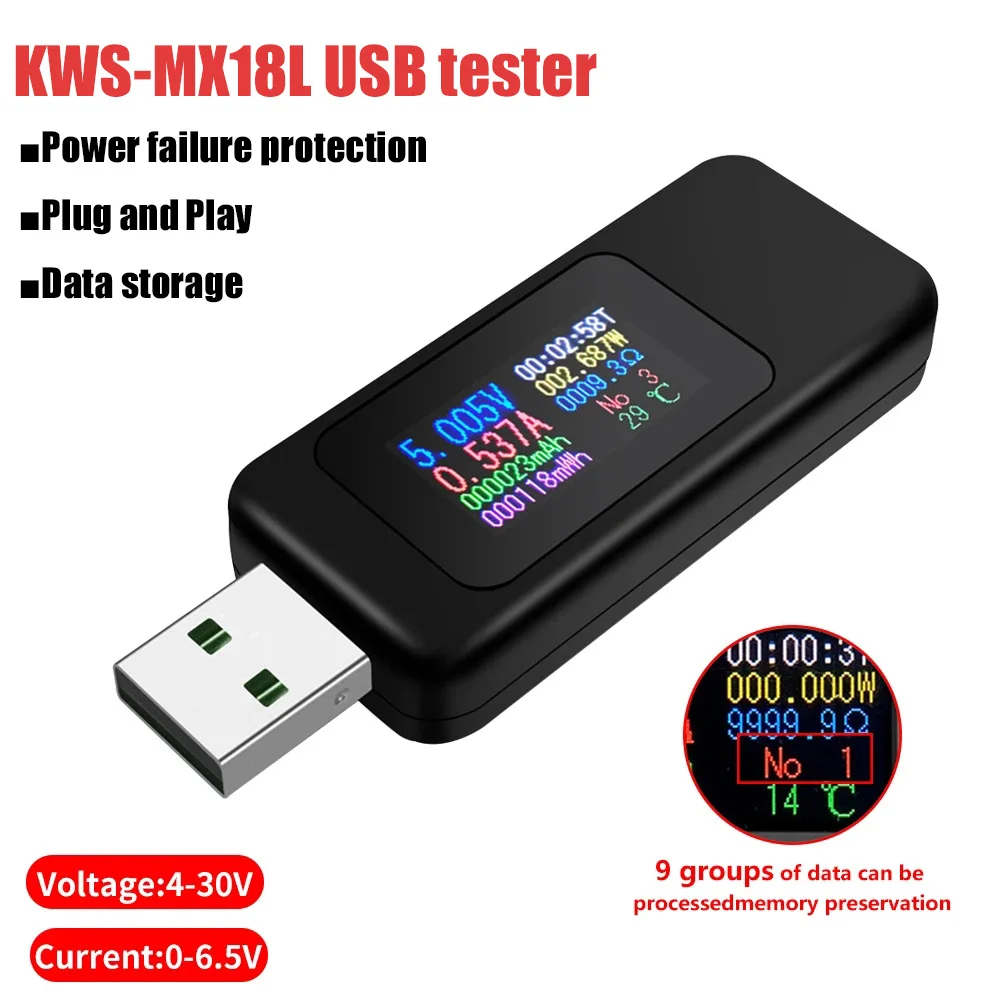 10 in 1 USB Tester DC Digital Voltmeter Amperimetro Current Voltage Meter Amp Volt Ammeter Detector Power Bank Charger Indicator