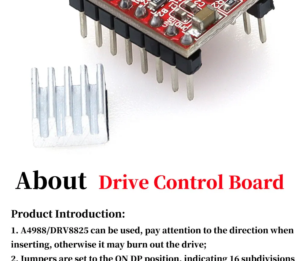 3D Printer Parts A4988 DRV8825 Stepper Motor Driver With Heat sink For SKR V1.3 1.4 GTR V1.0 RAMPS 1.4 1.6 MKS GEN V1.4 board