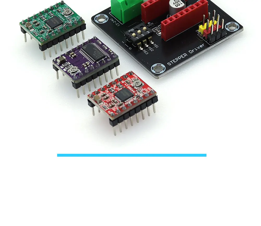 3D Printer Parts A4988 DRV8825 Stepper Motor Driver With Heat sink For SKR V1.3 1.4 GTR V1.0 RAMPS 1.4 1.6 MKS GEN V1.4 board