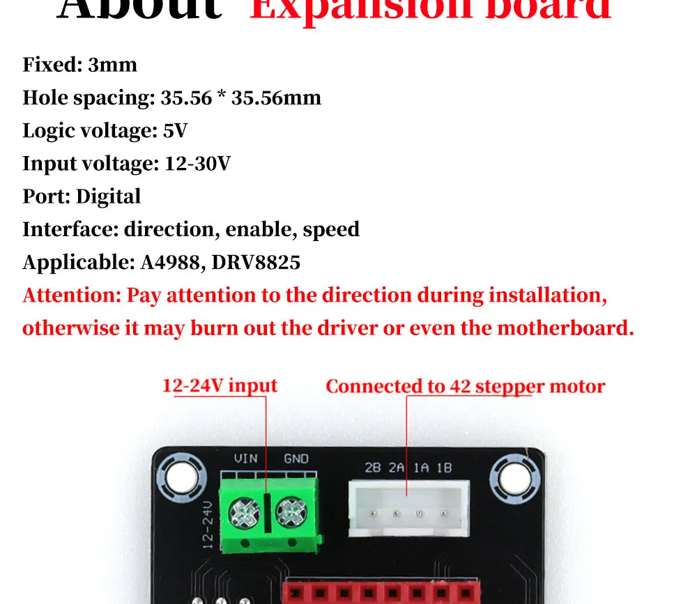 3D Printer Parts A4988 DRV8825 Stepper Motor Driver With Heat sink For SKR V1.3 1.4 GTR V1.0 RAMPS 1.4 1.6 MKS GEN V1.4 board