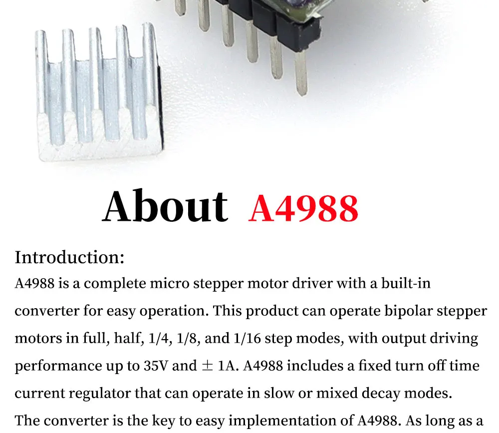 3D Printer Parts A4988 DRV8825 Stepper Motor Driver With Heat sink For SKR V1.3 1.4 GTR V1.0 RAMPS 1.4 1.6 MKS GEN V1.4 board