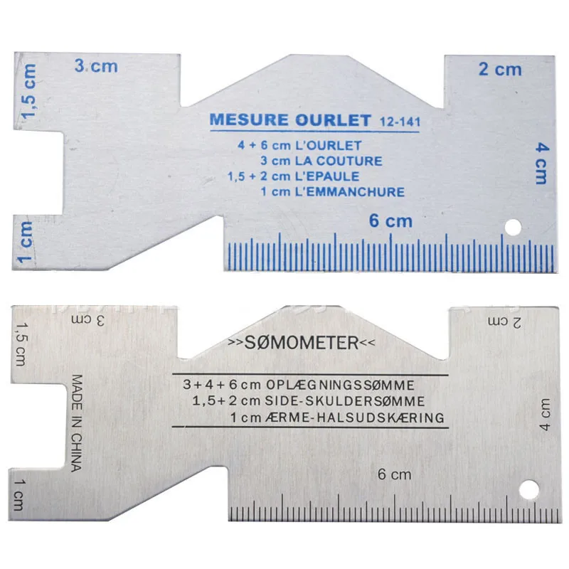 Precision Seam Measuring Gauge Metal Quilting Tailor Ruler Template Sewing Ruler For DIY Patchwork Quilting Craft Accessories