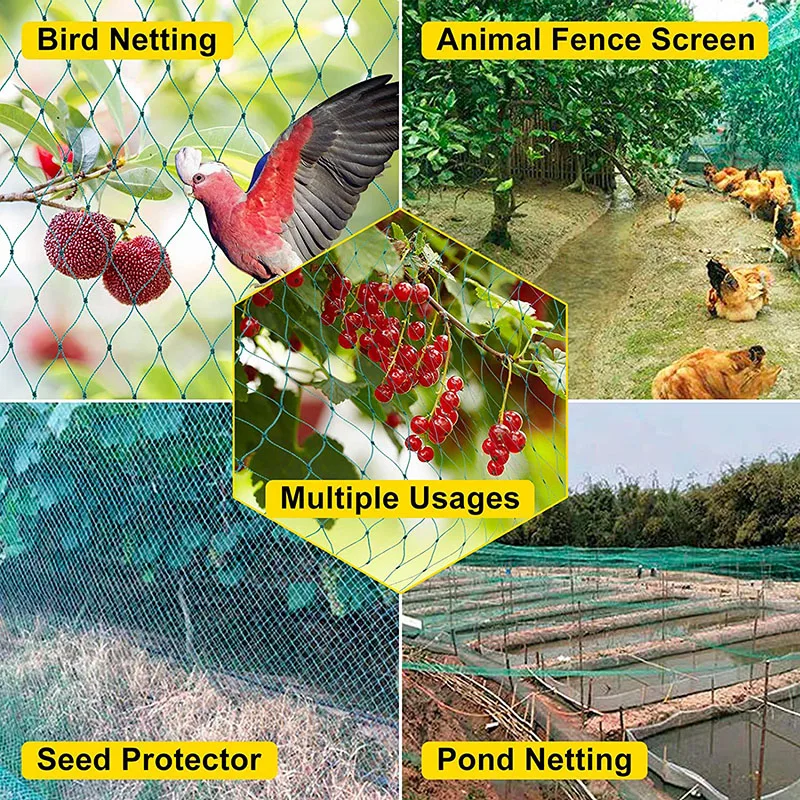 Heavy Anti Bird Netting Net Garden Fence and Crops Protective Fencing Mesh Anti Bird Deer Cat Dog Chicken Net Fishing Net